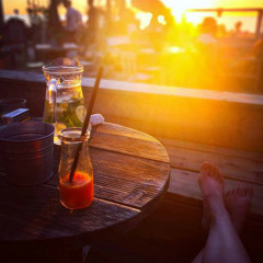 Aperols in the afternoon sun.