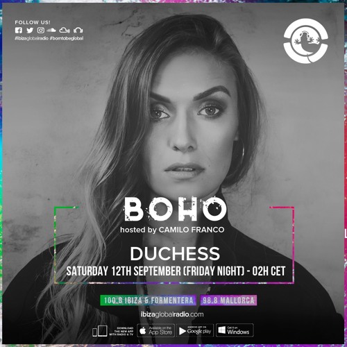 BOHO hosted by Camilo Franco on Ibiza Global Radio invites DUCHESS  #68 - [11/09/2020]