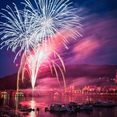 Firework Heidelberg castle illumination