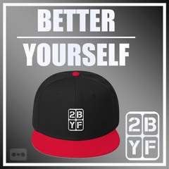 2BYF Blacc & Red Hat White Logo