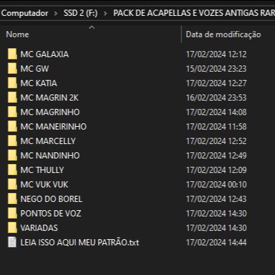 PACK DE ACAPELLAS E VOZES ANTIGAS RARAS [DJ PEDRO BEAT] *CLIKA EM COMPRAR PRA BAIXAR*