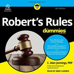 Read online Robert’s Rules for Dummies, 4th Edition by  C. Alan Jennings PRP,Mike Carnes,Tantor Au