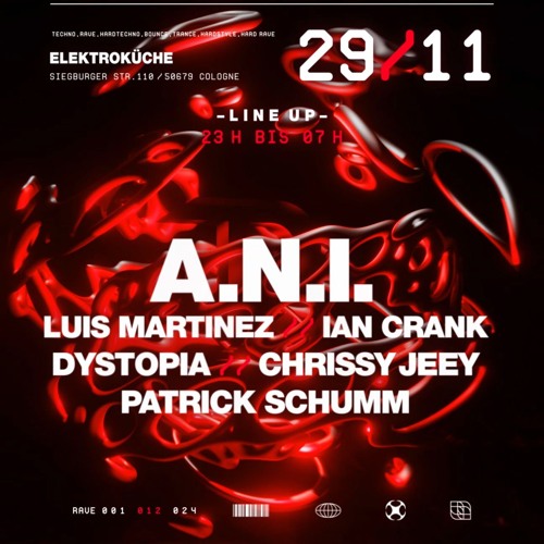 TAGESRAVER  w/ IAN CRANK @ ELEKTROKÜCHE [ 29.11.24 ]