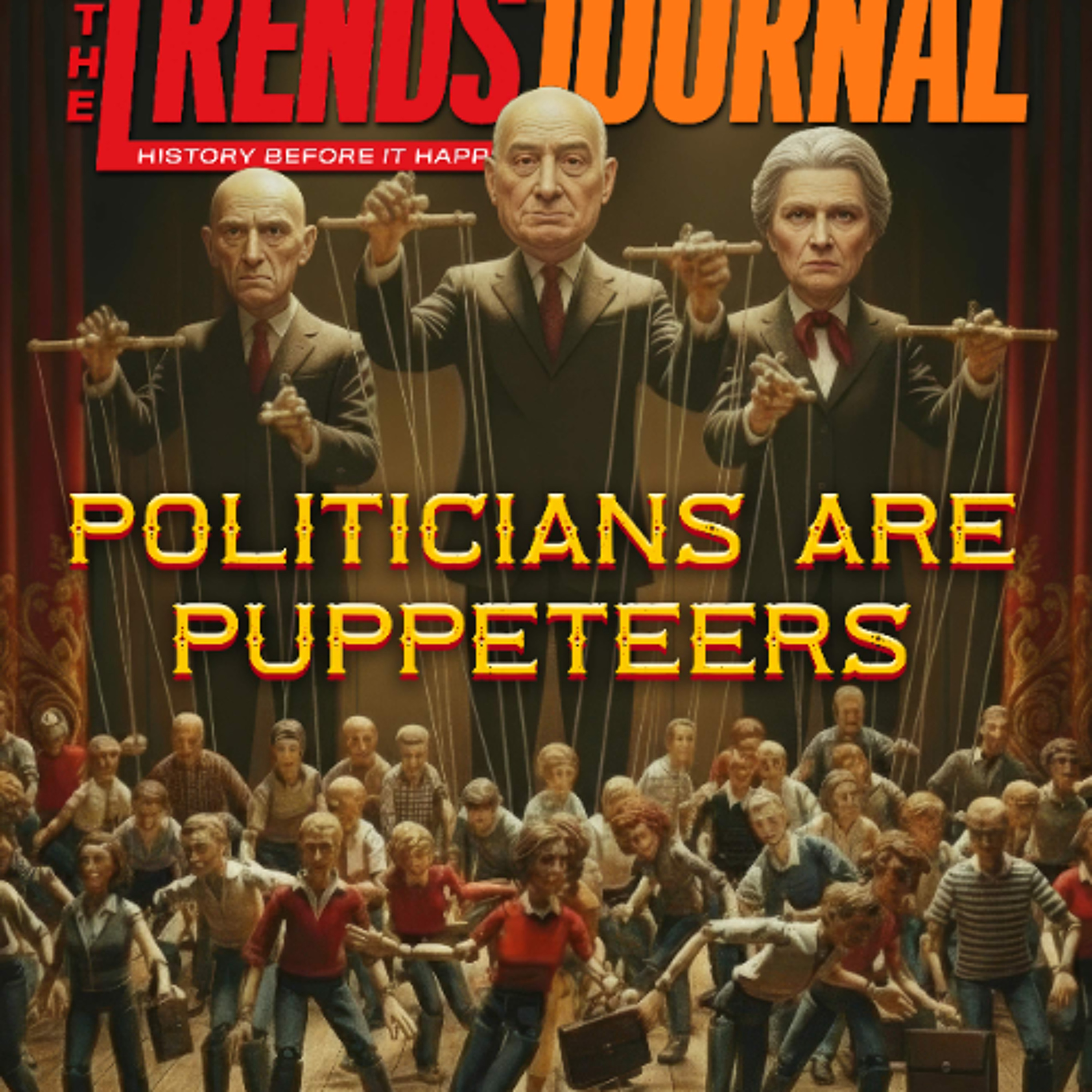 POLITICIANS ARE PUPPETEERS... WE THE PEOPLE ARE THEIR PUPPETS.  FOLLOW YOUR LEADER