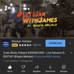 Cuek (Rizky Febian) KERONCONG - Live Session ft. IDGITAF (Brigita Meliala) #LetsJamWithJames