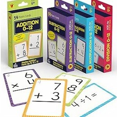 ^READ Carson Dellosa 4-Pack Math Flash Cards for Kids Ages 4-8, 211 Addition and Subtraction Fl