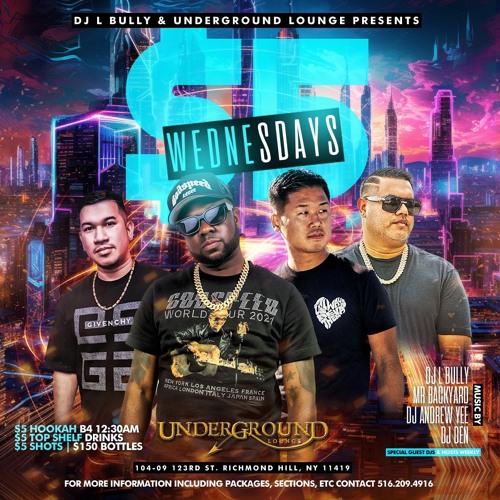 $5 Wednesdays At Underground Lounge 10.18.23