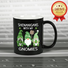 St Patricks day lucky Shamrock leopard gnomes Irish Mug