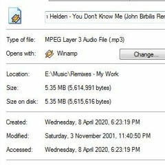Armand Van Helden - You Don't Know Me (John Birbilis 2001 Mix)