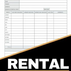[| Rental Ledger Book, Landlord Property Management Log Book | Rent Ledger Book | Landlord Rent