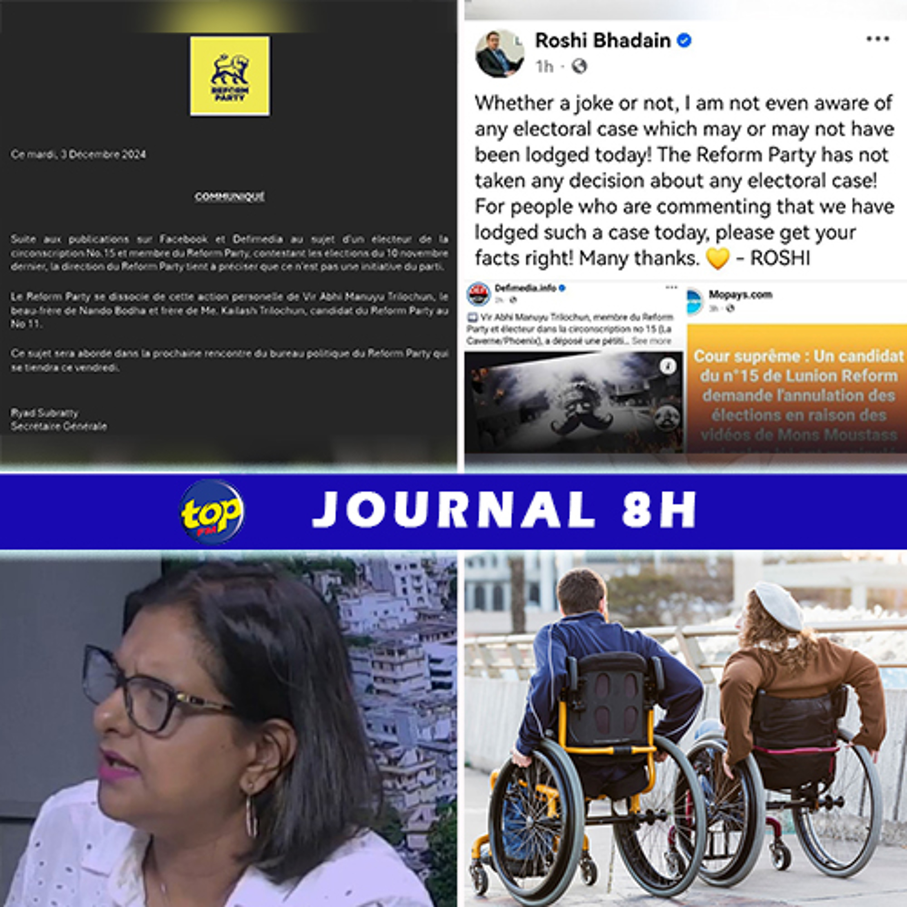 Le journal de 8H de ce mardi 3 decembre 2024