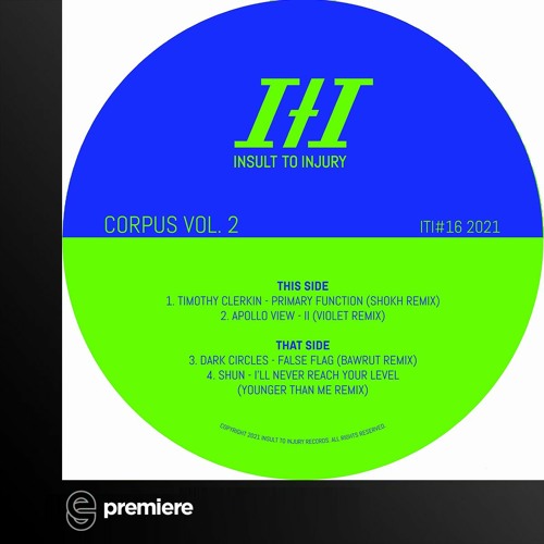 Premiere: Timothy Clerkin - Primary Function (Shokh Remix) - Insult To Injury Records
