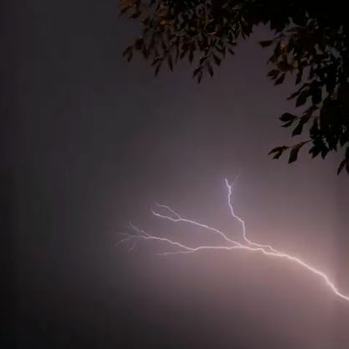 a storm and a broken window