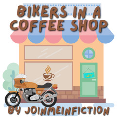Bikers in a coffee shop