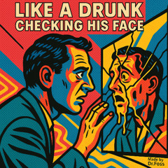 like a drunk checking his face