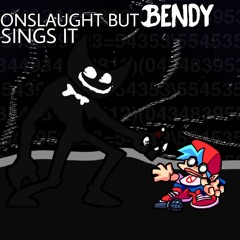 onslaught but 1930's huggy wuggy as a devil sings it