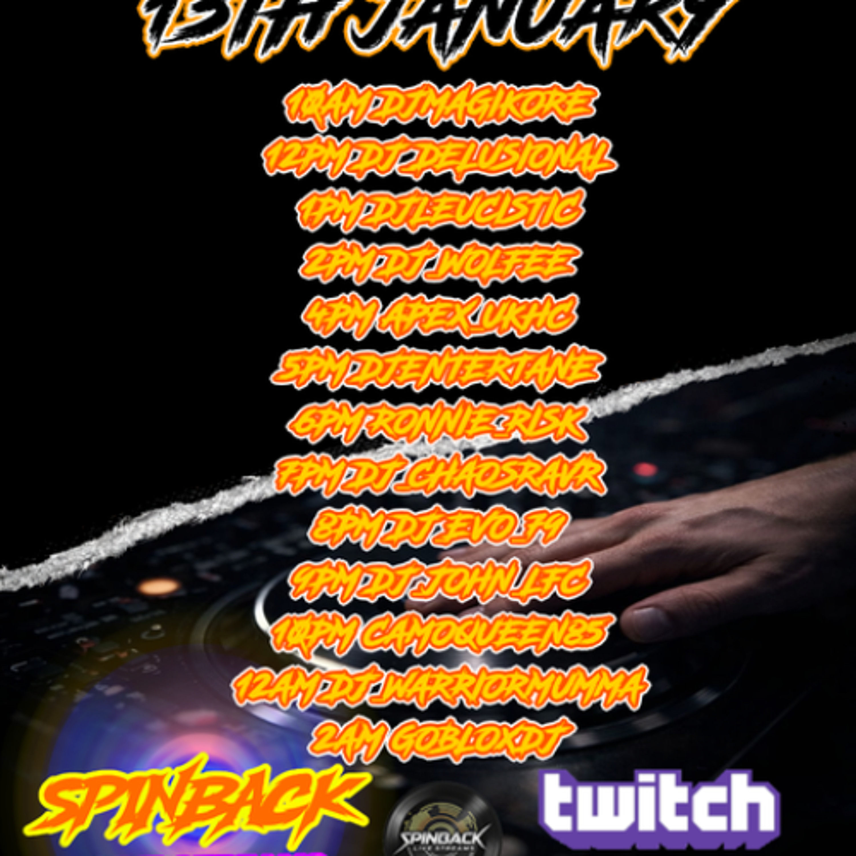 Spinback Live Streams 13.01.25 Nostalgic Happy Hardcore episode artwork