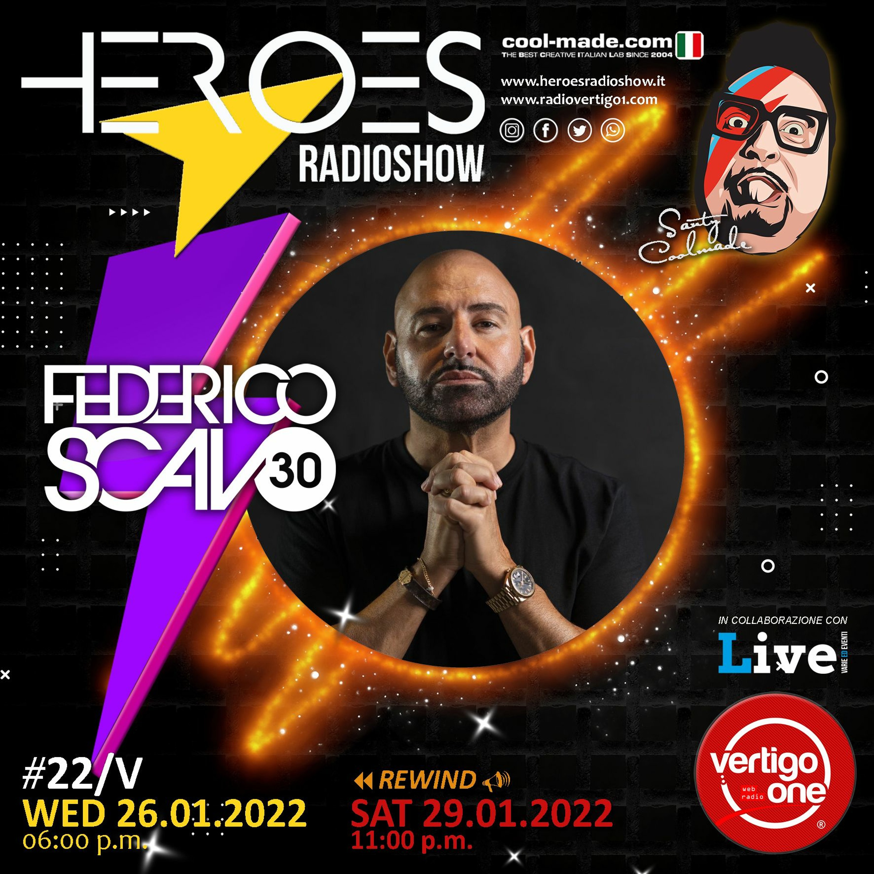 #22/2021-22> HEROES RadioShow - Special Guest FEDERICO SCAVO episode artwork
