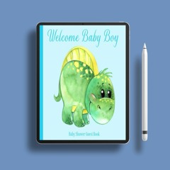 Baby Shower Guest Book Welcome Baby Boy: Cute Dinosaur Theme Decorations | Sign in Guestbook Ke