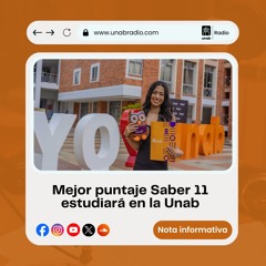 Mejor puntaje Saber 11 estudiará en la Unab