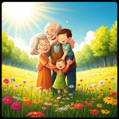 With Grandma and Grandpa