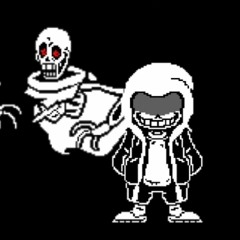 Monochrome but its a DustSans and Chara Cover
