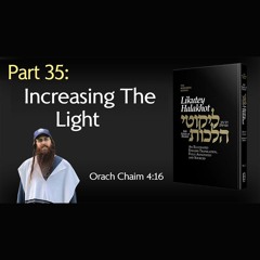 INCREASING THE LIGHT - Spirituality of Jewish Law, Lekutey Halachot O.H. 4:16
