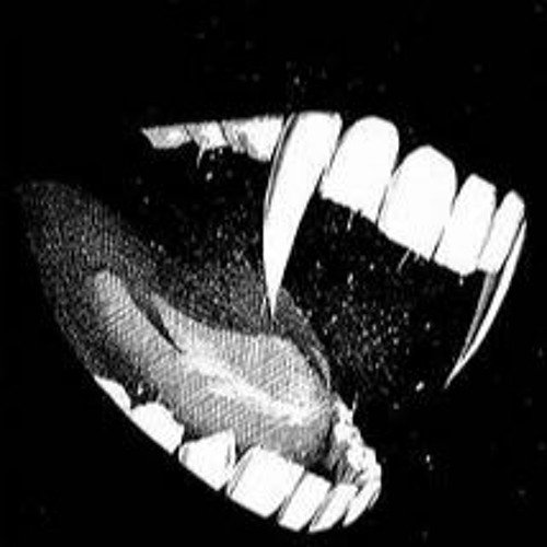 vampire teeth drawing black and white