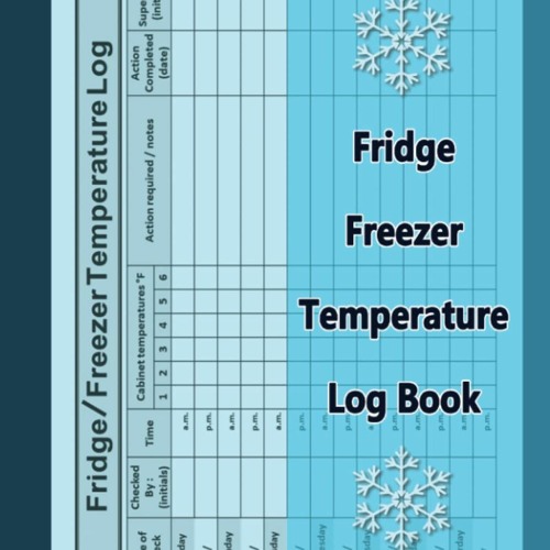 Stream {READ} Fridge Freezer Temperature Log Book Track and Record