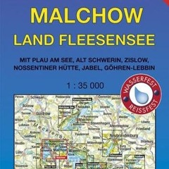 Rad-. Wander- und Gewässerkarte Malchow. Land Fleesensee: Mit Plau am See. Alt Schwerin. Zislow. N