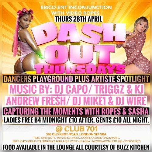 @DJCAPOUK LIVE AT DASH OUT THURSDAY FT VIDEO ROPES ‼️