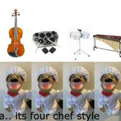 4 small chef syle Improv Apology Orchestra