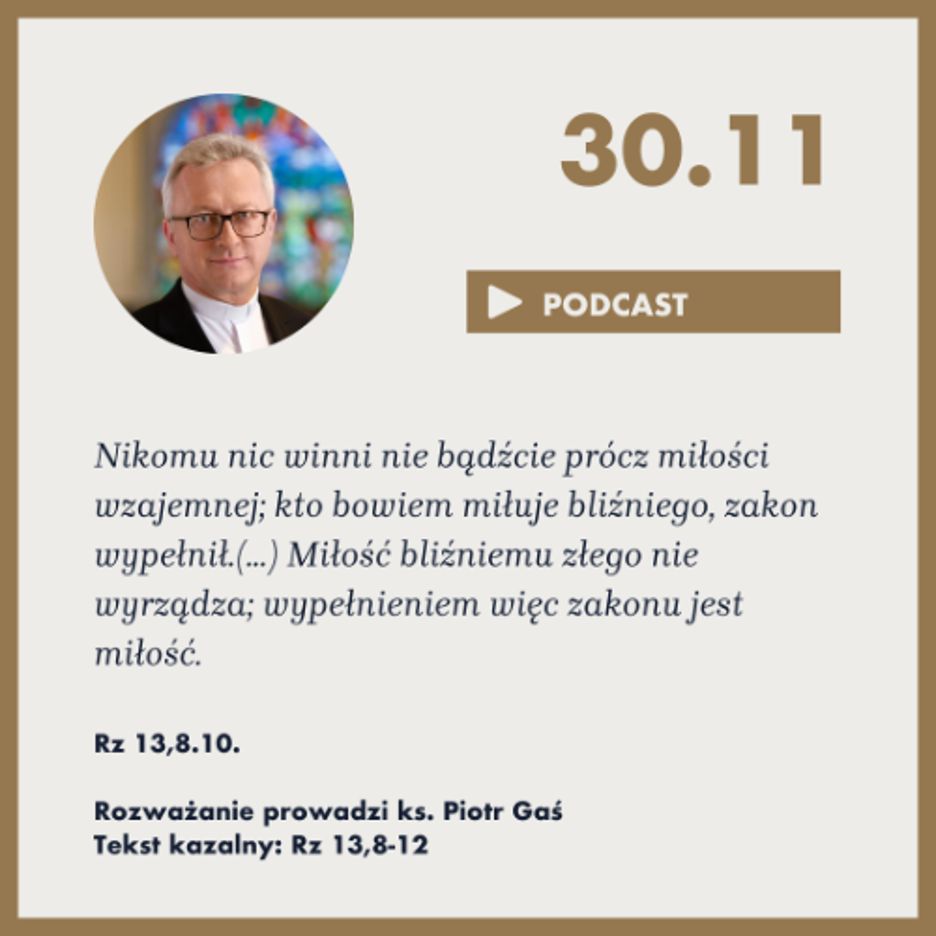 Niedziela za Słowem, rozważanie z nabożeństwa z 30 listopada 2025 episode artwork