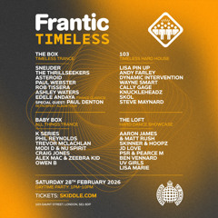Frantic Timeless 2026 @ Ministry of Sound. Promo Mix
