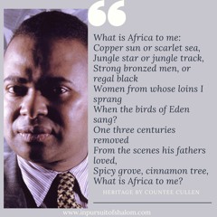 Poetry Experiment: "Heritage" By Countee Cullen (Drums & Bass mix)