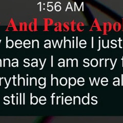 Copy And Paste Apology