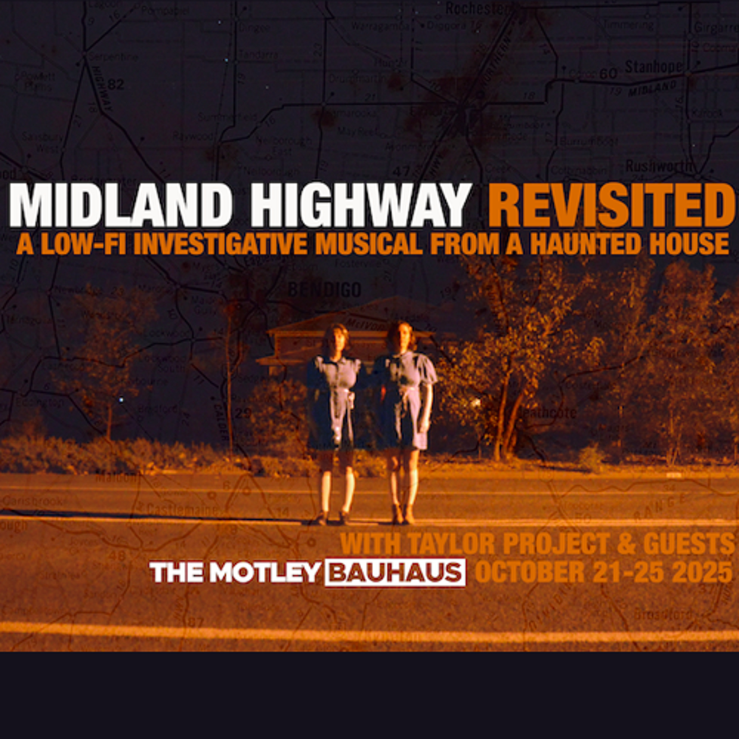 Live recording of Midland Highway Revisited- A Low-fi Investigative Musical from a Haunted House