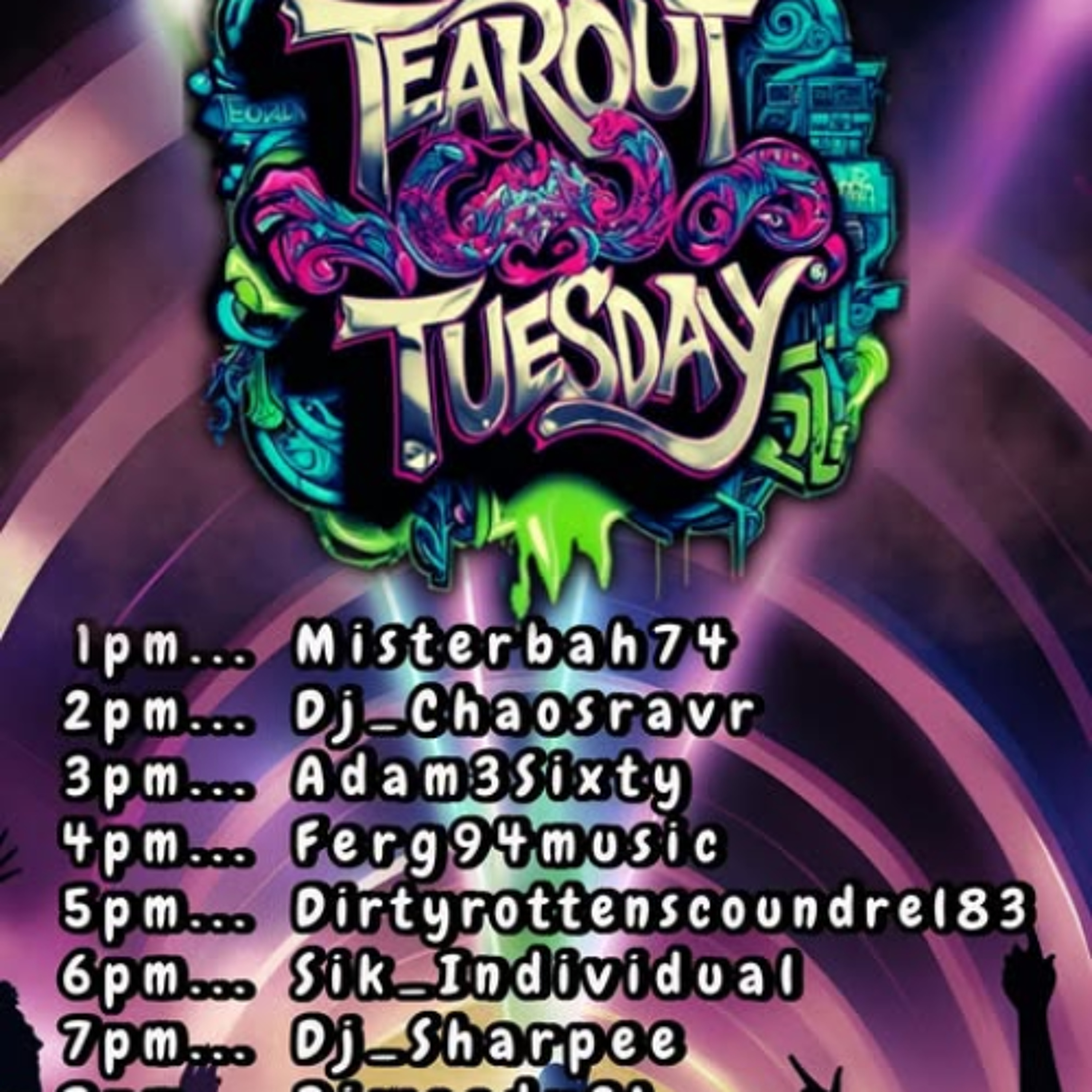 Tearout Tuesday 01.04.25 uptempo mix episode artwork