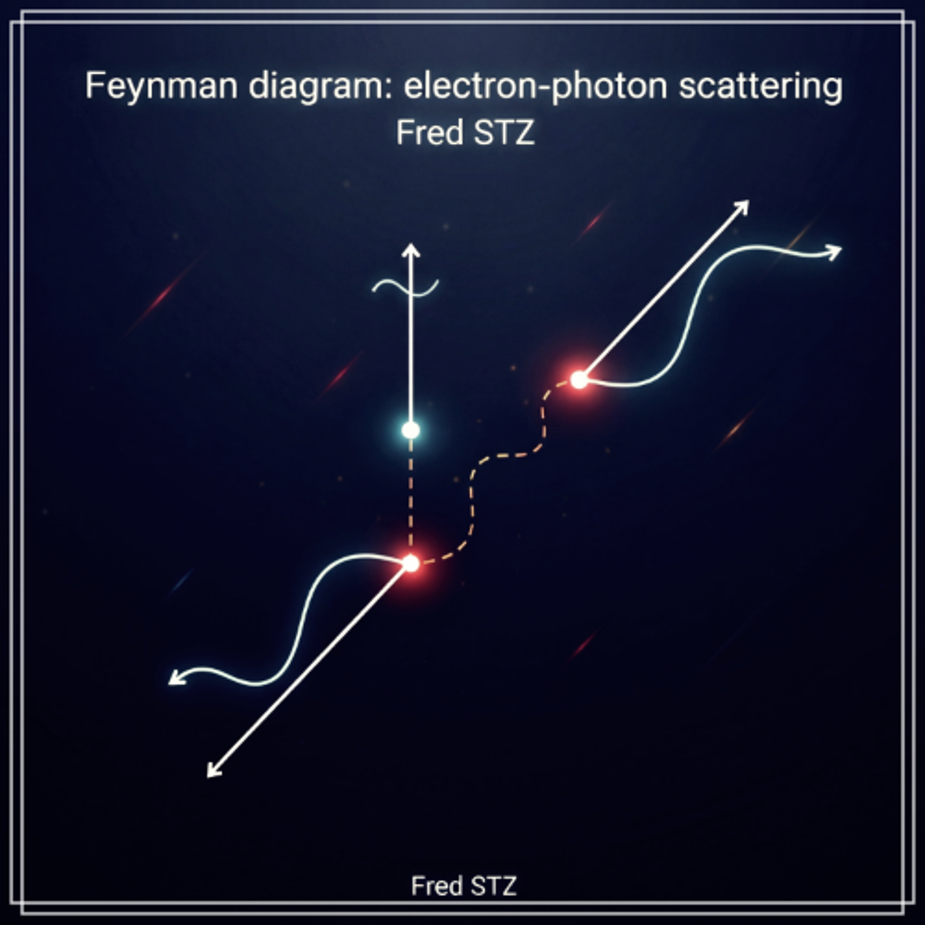 Feynman diagram electron-photon scattering episode artwork