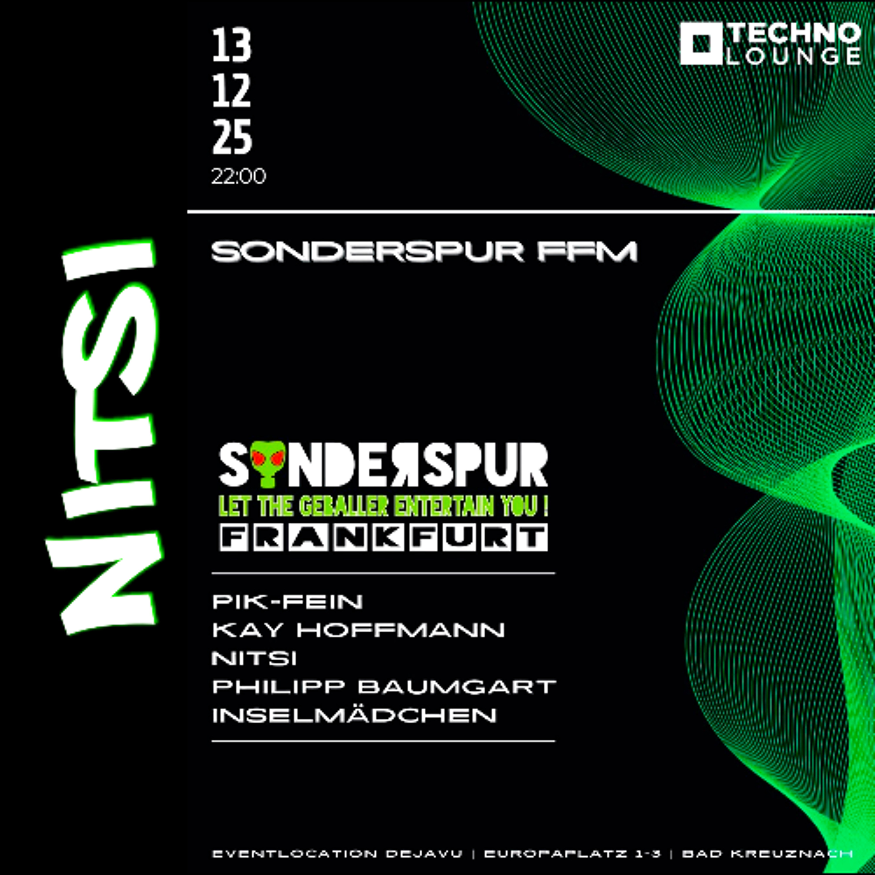 NiTsi @ SONDERSPUR meet TECHNO LOUNGE | DEJAVU - BAD KREUZENACH | 13.12.2025 episode artwork