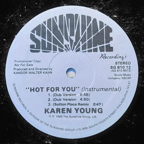 KAREN YOUNG - HOT FOR YOU (SUTTON PLACE REMIX)