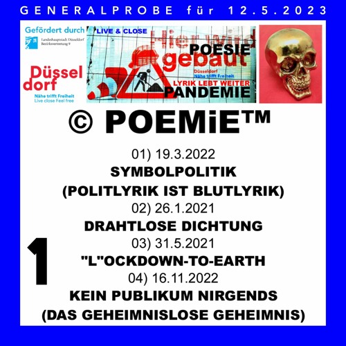 Generalprobe 7.5.2023 Teil 1 für "POESIEPANDEMIE - LYRIKLEBT WEITER!" (LyrikLebt.de)