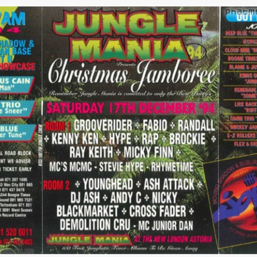 Jungle mania, Christmas Jamboree, London Astoria - Saturday 17th December 1994