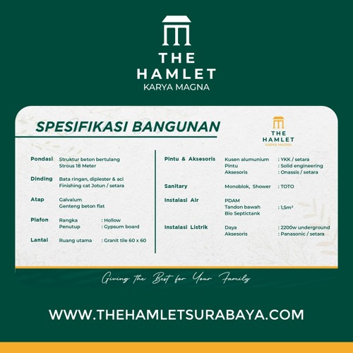 Hub 0811-3555-890,  The Hamlet: Hunian Modern Surabaya Timur Dekat OERR