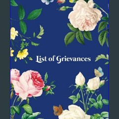 ebook read pdf ✨ List of Grievances Notebook. Cute Vintage Blue Botanical Floral Flowers Funny Say