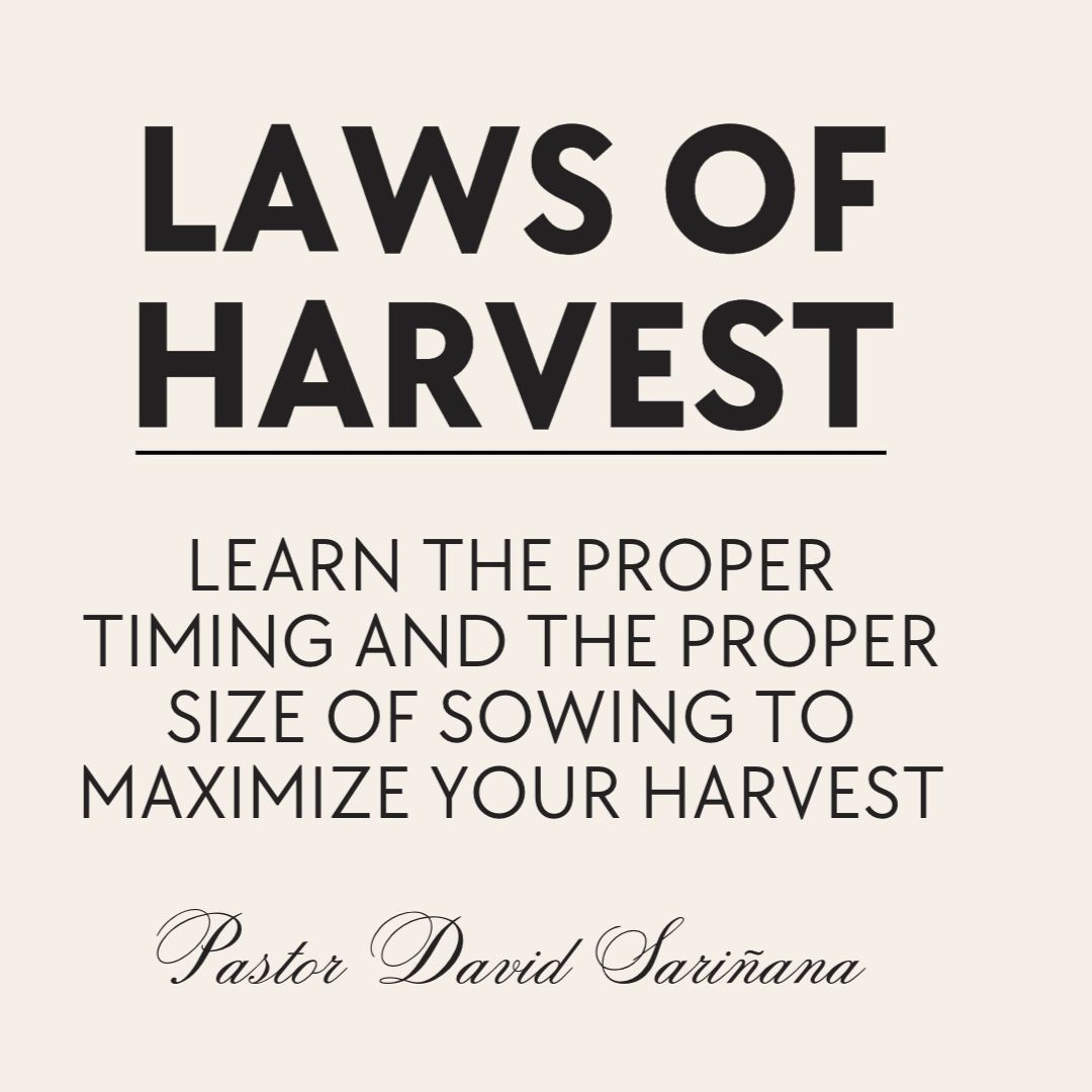 Law of Harvest #2 with AFC Pastoral Team episode artwork