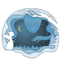 The running Gerda (from "The Snow Queen")