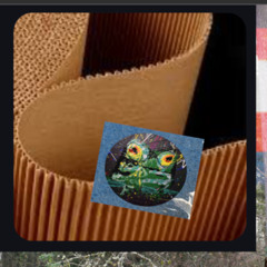 corrugated cardboard sounds patterned and arranged