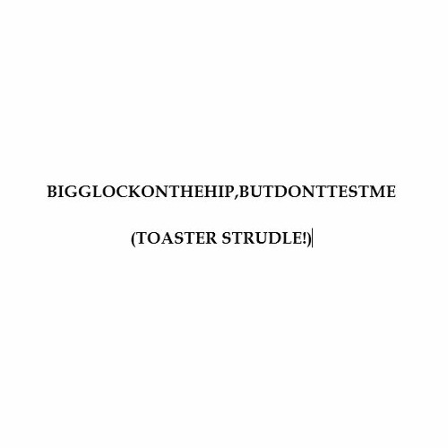 BIGGLOCKONTHEHIP,BUTDONTTESTME (TOASTER STRUDEL!) w/ Sawyer Goodson