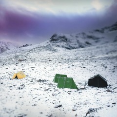 Empty Tents In Snowy Landscape